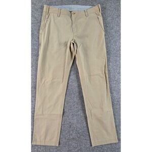 Tasc Pants Men's Size 34 Bamboo Khaki Classic Office Casual Golf Performance